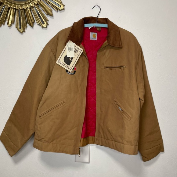 Carhartt Detroit Quilted Nylon Lined Firm Duck Jacket Vintage - Picture 5 of 16